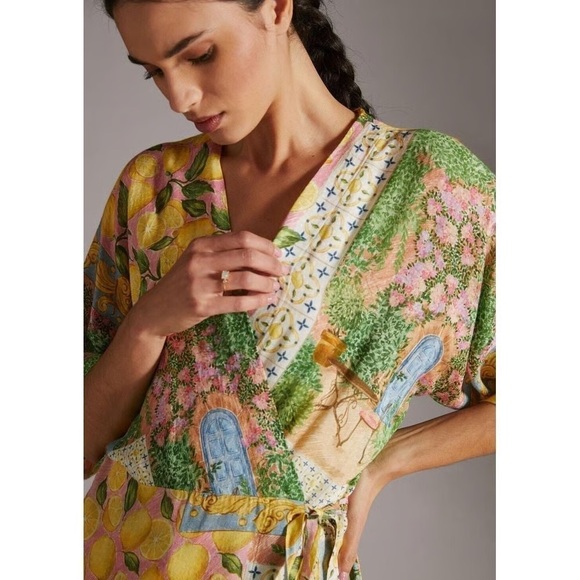 ✨NWT✨ ALDOMARTINS for Anthropologie Lemon Kimono - Picture 4 of 7
